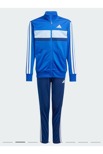adidas مجموعة ملابس رياضية للأطفال من تيبرييو 3 خطوط تريكو من Seasonal Essentials Jc7518
