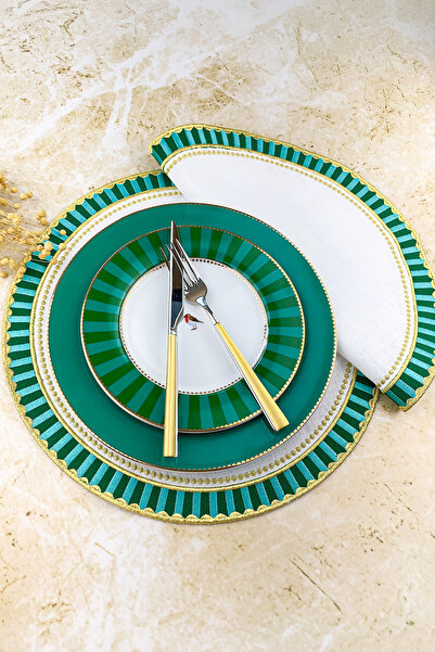 WEARE2 Yeşil Turkuaz Pip Studio Love Birds Uyumlu Amerikan Servis - 2 Adet