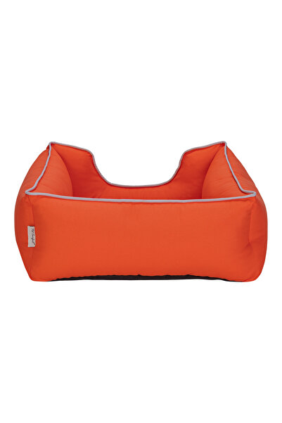 Pet Comfort Alpha Kedi Ve Köpek Yatağı Turuncu W Beyaz Biye S 60x50cm