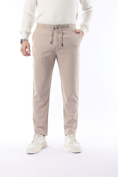 İDS COLLECTİON Slimfit Jogger Seasonal Beige Lycra Comfortable Trousers