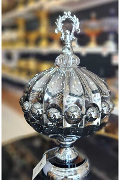 CENGİZ ÇEYİZ FRK Metal Kapaklı Yuvarlak Cam Kase Şekerlik 1717B