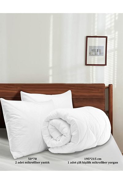 Evim Σετ Παπλωματο Fluff Microfiber Διπλό 155x215 cm