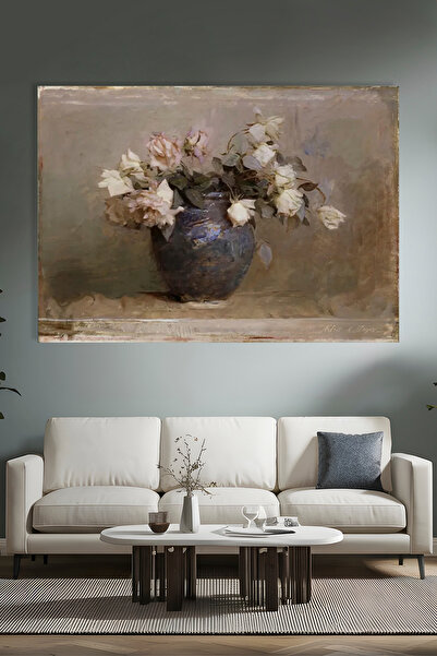 hediye kapında Pale Roses Duvar Kanvas Tablo