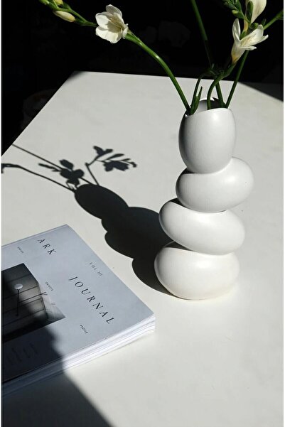 BigSale Mini Çakıl Taşı Dekoratif Vazo 14 cm