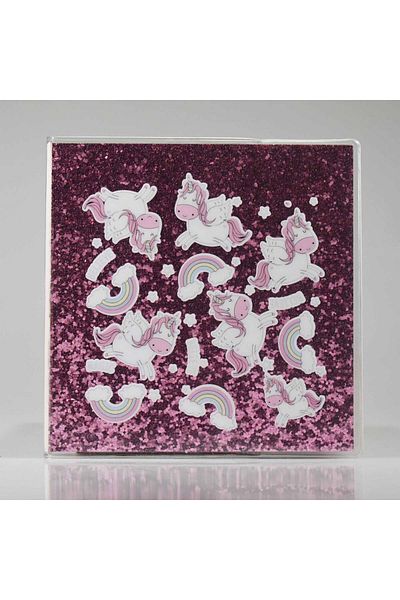 4nio Pink Silvery Unicorn Small Notebook