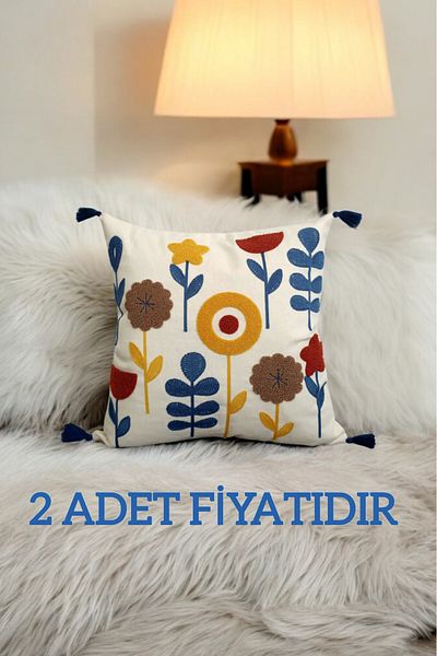 LUWİNO HOME Perna cu model Punch Star cu pompon - 43x43 cm