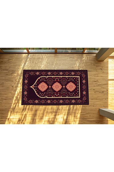 Filamente Decorative Digital Printed Non-Slip Base Prayer Rug Prayer 70X125