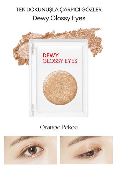Missha M Dewy Glossy Eyes - ظلال عيون مع مظهر رطب ولامع (ORANGE PEKOE)