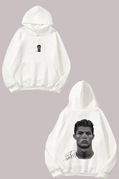 Anetos Λευκό φούτερ με σχέδιο Ronaldo με τύπωμα