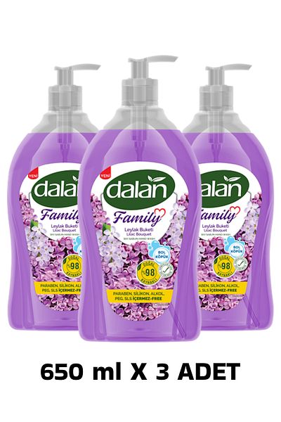 Dalan 650 ml Soap Lilac Bouquet - 3 Pieces