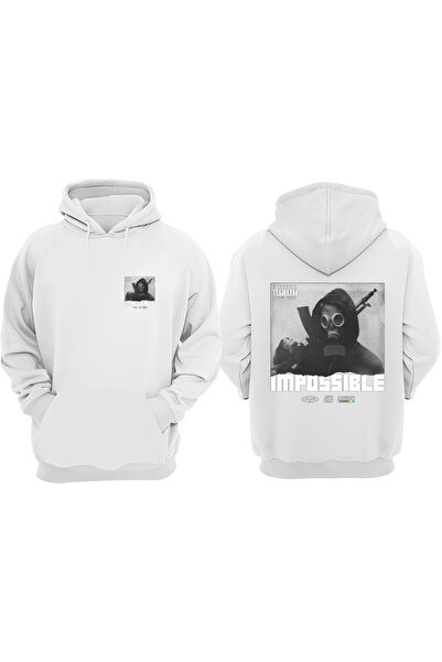 Anetos Design imposibil Sırt cu imprimeu Alb Swea tricou