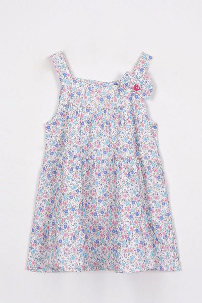 zepkids Rochie pentru fetiță de culoare albastră cu detaliu fundă