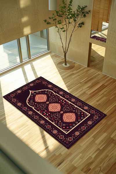 Filamente Decorative Digital Printed Non-Slip Base Prayer Rug Prayer 70X125