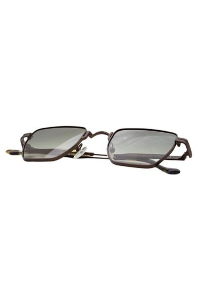 REDBERRY Odessa 4 49-24 Unisex Sunglasses – Brown Metal Frame, Green Gradient Glass, Uv400