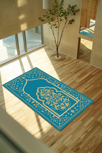 Filamente Decorative Digital Printed Non-Slip Base Prayer Rug Prayer 70X125