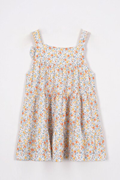 zepkids Yellow Color Girl's Dress with Bow Detail