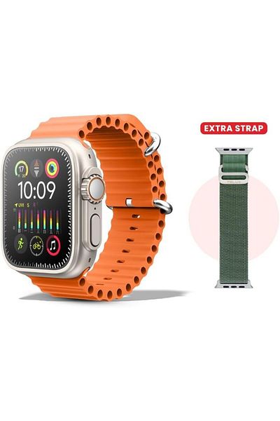 telux EVO 9 Mini Smart Calling Watch with 1.72” FHD Display & Extra Strap, 5-Day Battery, App Supported