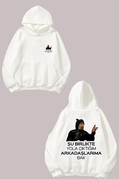 Anetos Designul în care am ieșit pe drum cu apăa este spatele cu imprimeu alb Swea tricou