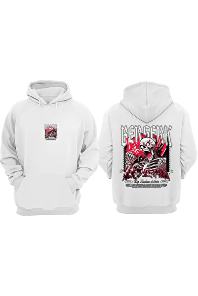 Anetos Berserk The Illusion Of Fate Design Hanorac alb cu imprimeu pe spate