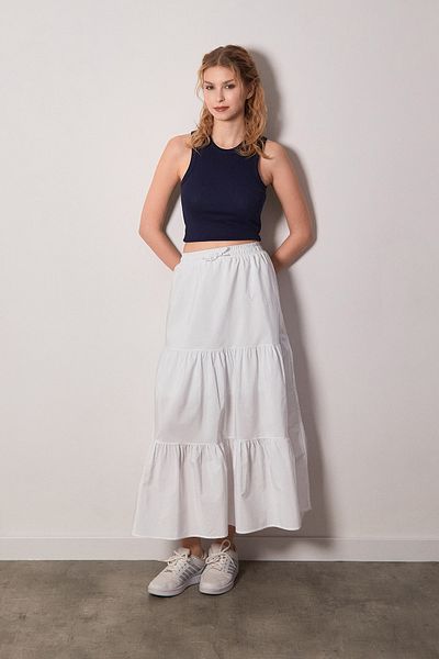 Fulla Moda Fusta cu volane din țesătură Terikoton