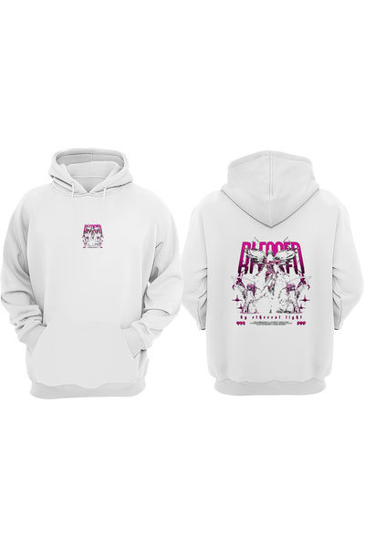 Anetos Блажен дизайн, бяла блуза с печат на гърба