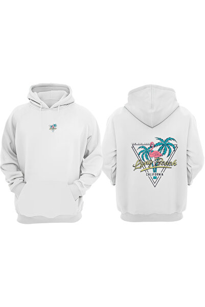 Anetos Californa Long Beach Design Rucsac cu imprimeu Alb Swea tricou