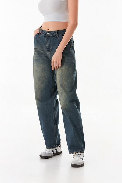Fulla Moda High Waist Buttoned Skater Jeans