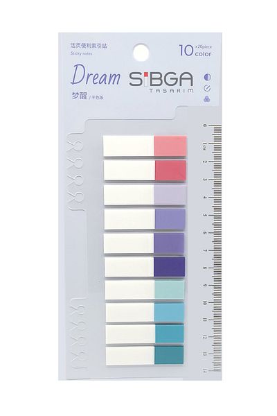 sibga tasarım Transparent Colored Postit Post-it Post ItBookmark Bookmark Postit Sticker Note Paper 200 Sheets