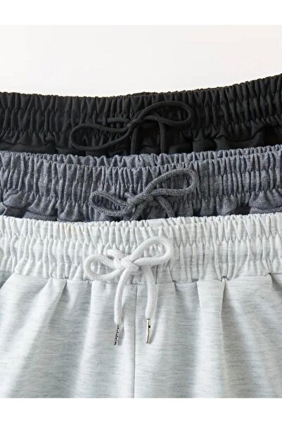 UYN SPORT Φούτερ 3 τεμαχίων σε μαύρο-ανθρακί-γκρι χρώμα, άνετο και ψηλόμεσο, με ίσιο πόδι