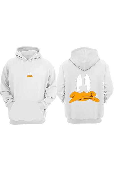 Anetos Λευκό φούτερ Duck Design Backpack με τύπωμα