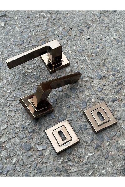 ARON Sofuoğlu Luxury (Antique Bronze) Prisma Anka Square Badge (Room) Door Handle Aluminum / Steel
