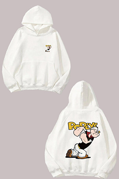 Anetos Rucsac de design Popeye cu imprimeu Alb Swea tricou