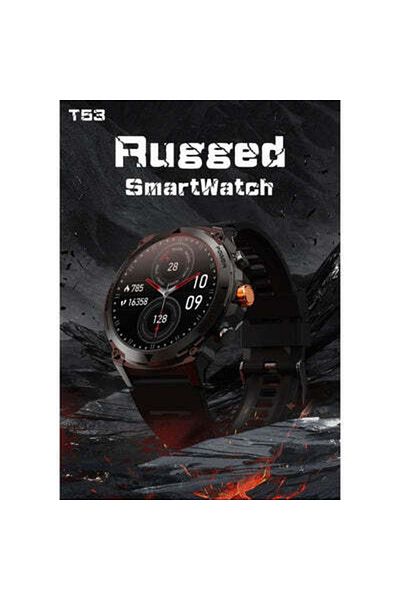 telux ACTIVEX Smart Calling Watch with 1.43” AMOLED Display & 2 Straps (Stainless Steel & Silicon), Black