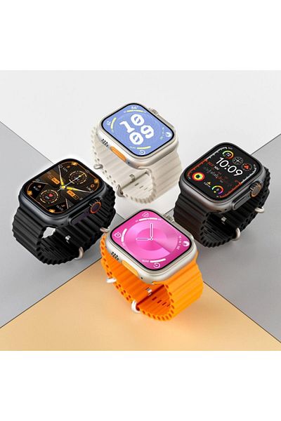 telux EVO 9 Smart Calling Watch with 2.02” FHD Display & Extra Strap, 5-Day Battery, App Supported, Silver