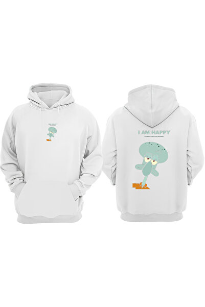 Anetos I am Happy Design Hanorac Alb cu imprimeu pe spate
