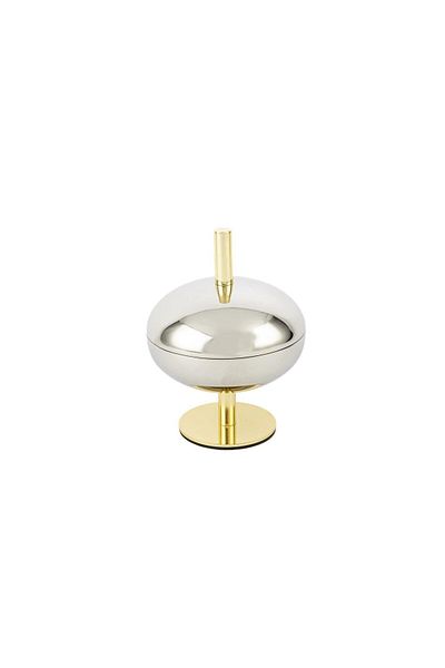 Mikasa Moor Gold Silver Metal Bowl with Lid 14X19 cm