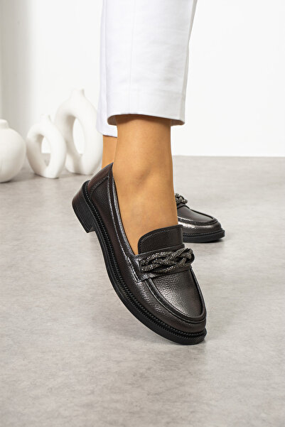 MERVESTORE Düz Taban Loafer Ayakkabı