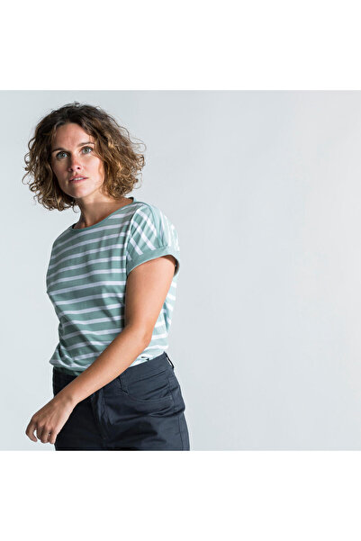 Decathlon Γυναικείο μπλουζάκι Sailing Tribord - Λευκό/χακί - Sailing 100