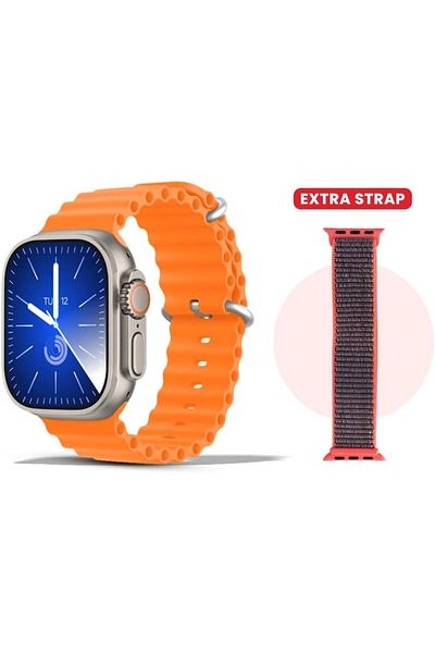 telux EVO 9 Smart Calling Watch with 2.02” FHD Display & Extra Strap, 5-Day Battery, App Supported, Silver