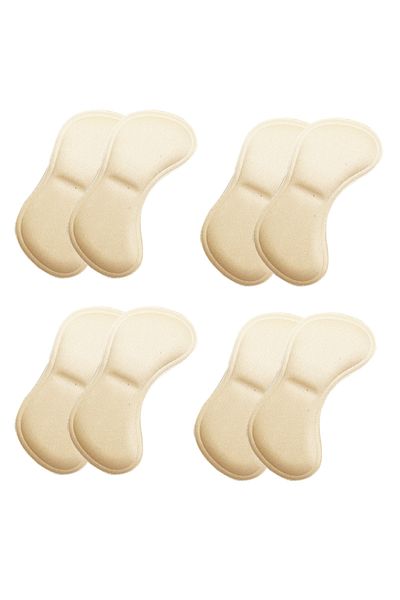 Choice 4 Pairs Beige 4 Pairs Heel Insoles Pads Patch Pain Relief Anti-wear Cushion Feet Care Heel Protector
