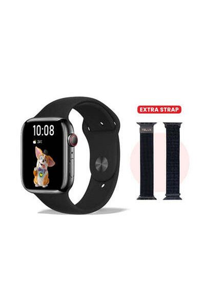 telux EVO 8 Smart Calling Watch with 1.91” FHD Display & Extra Strap, 7- Day Battery, Black