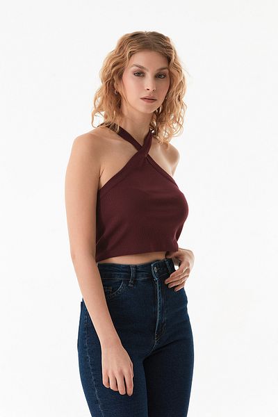 Fulla Moda Basic Cross Strap Μπλούζα