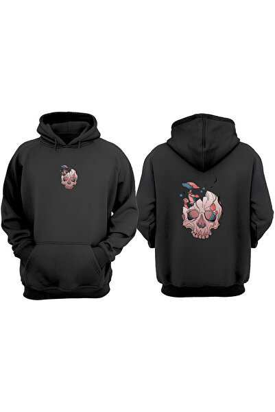 Anetos Head Mashroom Design Rucsac cu imprimeu Negru Swea tricou