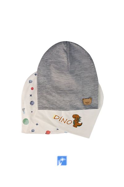 Kardelen Butik Denizli 100% Cotton Double Layer Baby Boy Combed Cotton Beret (0-18 Months)