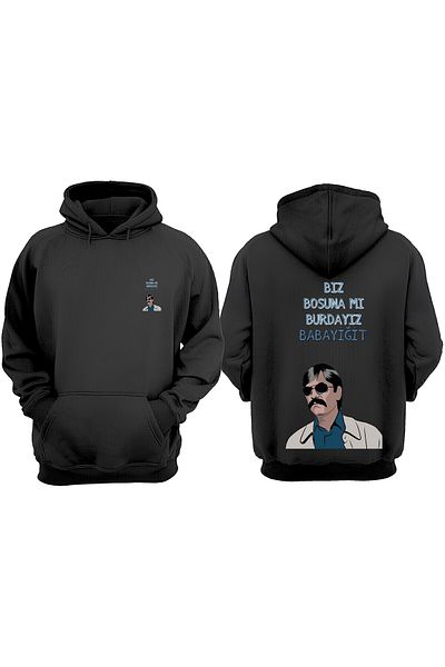 Anetos Machete Valley of Wolves Design Back Printed Black Sweatshirt