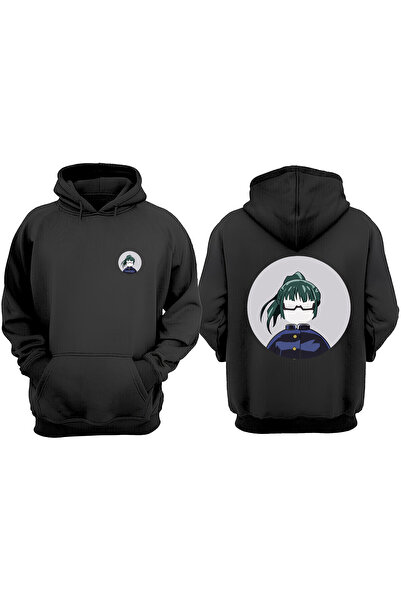 Anetos Макъри Фейс Дизайн Свитшърт с печат на гърба в черно