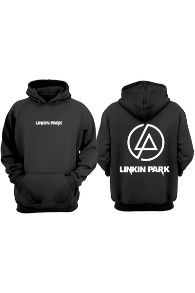Anetos Linkın Prak Logo Design Rucsac cu imprimeu Negru Swea tricou
