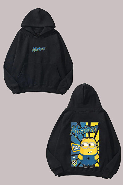 Anetos Minions Dave Design Rucsac cu imprimeu Negru Swea tricou