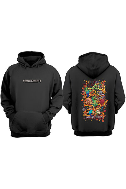 Anetos Minecraft Heros Design Back Štampano crna majica