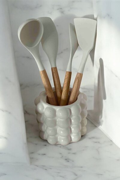 PICCOLA VITA Suport pentru linguri cu bule albe strălucitoare |   Suport pent...